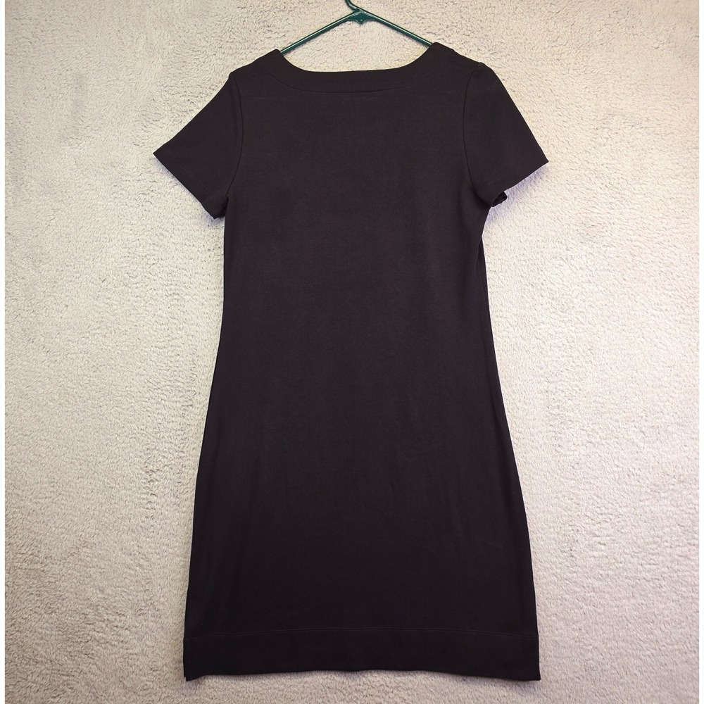 Talbots‎ Dress Womens M Minimalist Black Stretchy T-Shirt Relaxed Short - Picture 8 of 10
